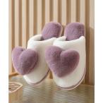  гонки женский Lace Ladiesbai цвет 3D Heart имеется мех тапочки ( лиловый )