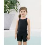 レースレディース Lace Ladies 女児  セパレート スクール水着 ガールズ 女子 無地 シンプル ノースリーブ【返品不可商品】 （ピンク）