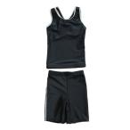 レースレディース Lace Ladies 女児  セパレート スクール水着 ガールズ 女子 無地 シンプル ノースリーブ【返品不可商品】 （ホワイト）