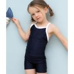 レースレディース Lace Ladies 女児セパレート スクール水着 ガールズ【返品不可商品】 （ネイビーxホワイト）