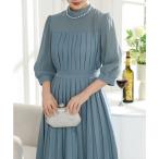  гонки женский Lace Ladiessia-do King длинный плиссировать One-piece ( голубой )