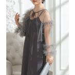  гонки женский Lace Ladieschu-ru оборка накидка имеется разрез топ платье ( угольно-серый )