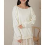 レースレディース Lace Ladies 2way ラウンドネック 長袖 スウェット プルオーバー （アイボリー）