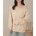 レースレディース Lace Ladies 2way ラウンドネック 長袖 スウェット プルオーバー （ベージュ）