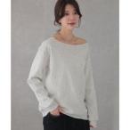 レースレディース Lace Ladies 2way ラウンドネック 長袖 スウェット プルオーバー （ライトグレー）