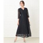  гонки женский Lace Ladies воротник аккуратный общий гонки 7 минут рукав длинный длина One-piece * платье ( черный )