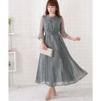 レースレディース Lace Ladies ビスチェ風シフォンプリーツワンピース （ミント）