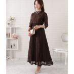  гонки женский Lace Ladies общий гонки 7 минут рукав распределение цвета flair One-piece ( Brown )