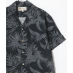 ラザル Lazar オープンカラー アロハシャツ 総柄シャツ レディース メンズ (ブラック系)