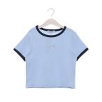 ラブトキシック Lovetoxic テレコ半袖Tシャツ (サックス)