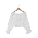 ショッピングlovetoxic ラブトキシック Lovetoxic チェックオフショルブラウス （オフホワイト）