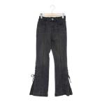 ショッピングlovetoxic ラブトキシック Lovetoxic レースアップリボンフレアデニムパンツ （グレー）