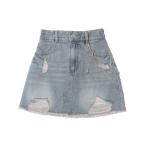 ショッピングlovetoxic ラブトキシック Lovetoxic 【LTXC】チェーン付ダメージデニムミニスカート （ブルー）