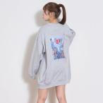 ショッピングlovetoxic ラブトキシック Lovetoxic 【裏起毛】フォトバックチュニックワンピース （TOP・グレー）