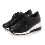 ショッピングウエッジソール ライフ ビューティー Life beauty ウエッジソールカジュアルスニーカー （BLK）