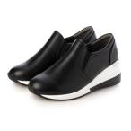 ショッピングウエッジソール ライフ ビューティー Life beauty ウエッジソールカジュアルスリッポン （BLK）