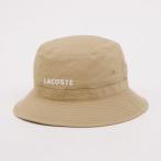 ショッピングラコステ ラコステ LACOSTE WASHED LOGO BUCKET HAT （BEIGE）