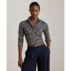 ショッピングラルフ ローレン ラルフ ローレン LAUREN RALPH LAUREN クラシック フィット ペイズリー コットン ボイル シャツ （400ブルー）