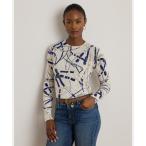 ショッピングラルフ ローレン ラルフ ローレン LAUREN RALPH LAUREN ベルティングプリント コットンブレンド セーター （101ナチュラル）