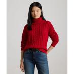 ショッピングラルフ ローレン ラルフ ローレン LAUREN RALPH LAUREN ケーブルニット タートルネック セーター （620レッド）