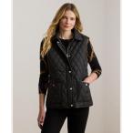 ショッピングラルフ ローレン ラルフ ローレン LAUREN RALPH LAUREN フェイクレザートリム ダイヤモンドキルテッド ベスト （001ブラック）