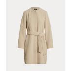ショッピングラルフ ローレン ラルフ ローレン LAUREN RALPH LAUREN ベルテッド クレープ クルーネック コート （250ブラウン）