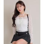 リップサービス LIP SERVICE ベアセットストラップオフショルレーストップス （ホワイト）