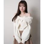 リップサービス LIP SERVICE リボンオフショルロングスリーブトップス （アイボリー）
