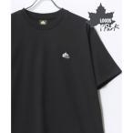ショッピングロゴス ロゴス LOGOS ワンポイント刺繍 半袖 Tシャツ レディース メンズ （スミクロ）