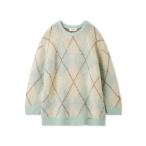 ショッピングアーガイル ミラ オーウェン Mila Owen アルパカ混アーガイルミニニットワンピース （BLU）