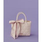 メゾン ド フルール Maison de FLEUR スカーフ付きリボンキルティング2Wayトート （ライトピンク）