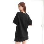 マリークワント MARY QUANT バックアップリケ Tシャツ （ブラック）