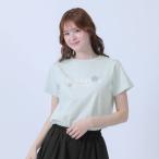 マリークワント MARY QUANT パールラメデイジーTシャツ （ライトブルー）