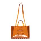 メリッサ melissa MELISSA LARGE JELLY SHOPPER BAG + TELFAR (CLEAR BROWN)