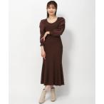 ミッシュマッシュ MISCH MASCH シアースリーブマーメイドワンピース/MM337402 （BROWN）