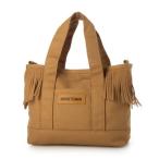 ショッピングMINNETONKA ミネトンカ MINNETONKA MT SIDE FRINGE 2WAY TOTE BAG（サイドフリンジ 2ウェイトートバッグ） （ライトブラウン）