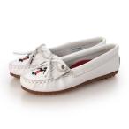 ミネトンカ MINNETONKA THUNDERBIRD ANIMIKII(サンダーバード アニミキイ)リボンモカシンシューズ (ホワイトレザー)