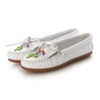 ショッピングミネトンカ ミネトンカ MINNETONKA ビーズモカシン ziigwan-604z-swh （WHITE SMOOTH）