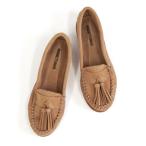 ミネトンカ MINNETONKA フラットシューズ tassel-boat-moc-409tj-tp （TAUPE）