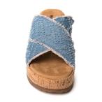 ミネトンカ MINNETONKA 厚底クロスベルトサンダル posey-563482-blu-ddnm (BLUE DISTRESSED DENIM)