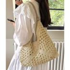 ミニミニストア miniministore かごバッグ レディースストローバッグ軽量 (アイボリー)