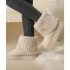 ミニミニストア miniministore ムートンブーツ 厚底 裏起毛ブーツ 冬靴 (アイボリー)