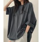 ミニミニストア miniministore ロゴTシャツ ゆったり プルオーバー夏服 （チャコールグレー）