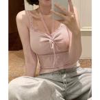 ミニミニストア miniministore カップ付きキャミソールホルターネック夏服 （ピンク）