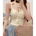 ミニミニストア miniministore カップ付きキャミソールホルターネック夏服 （アイボリー）