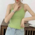 ミニミニストア miniministore 背中あき キャミソール パッド付き （グリーン）