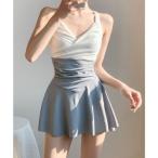  Mini Mini магазин miniministore One-piece купальный костюм все в одном купальный костюм Корея способ [ товары без возможности возврата ] ( белый × серый )
