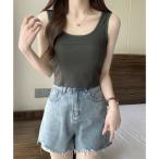 ミニミニストア miniministore カップ付きタンクトップ ショート丈 夏服 （ダークグレー）