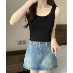 ミニミニストア miniministore カップ付きタンクトップ ショート丈 夏服 （ブラック）