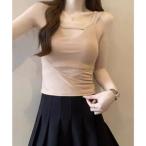 ミニミニストア miniministore カップ付きキャミソールセクシー胸元韓国風 （ピンクベージュ）